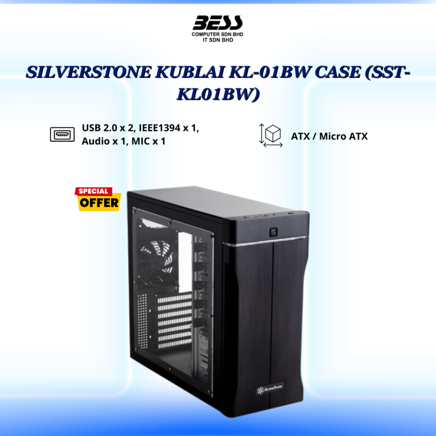 SILVERSTONE KUBLAI KL-01BW CASE