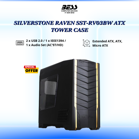 SILVERSTONE RAVEN SST-RV03BW ATX TOWER CASE