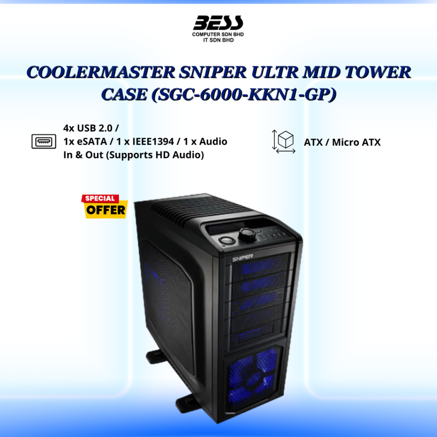 COOLERMASTER SNIPER ULTR MID TOWER CASE