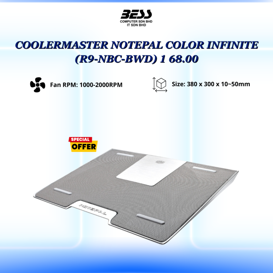 COOLER MASTER NOTEPAL COLOR INFINITE (PINK/WHITE)