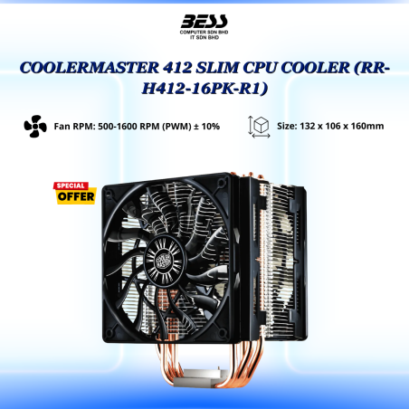 COOLERMASTER 412 SLIM CPU COOLER