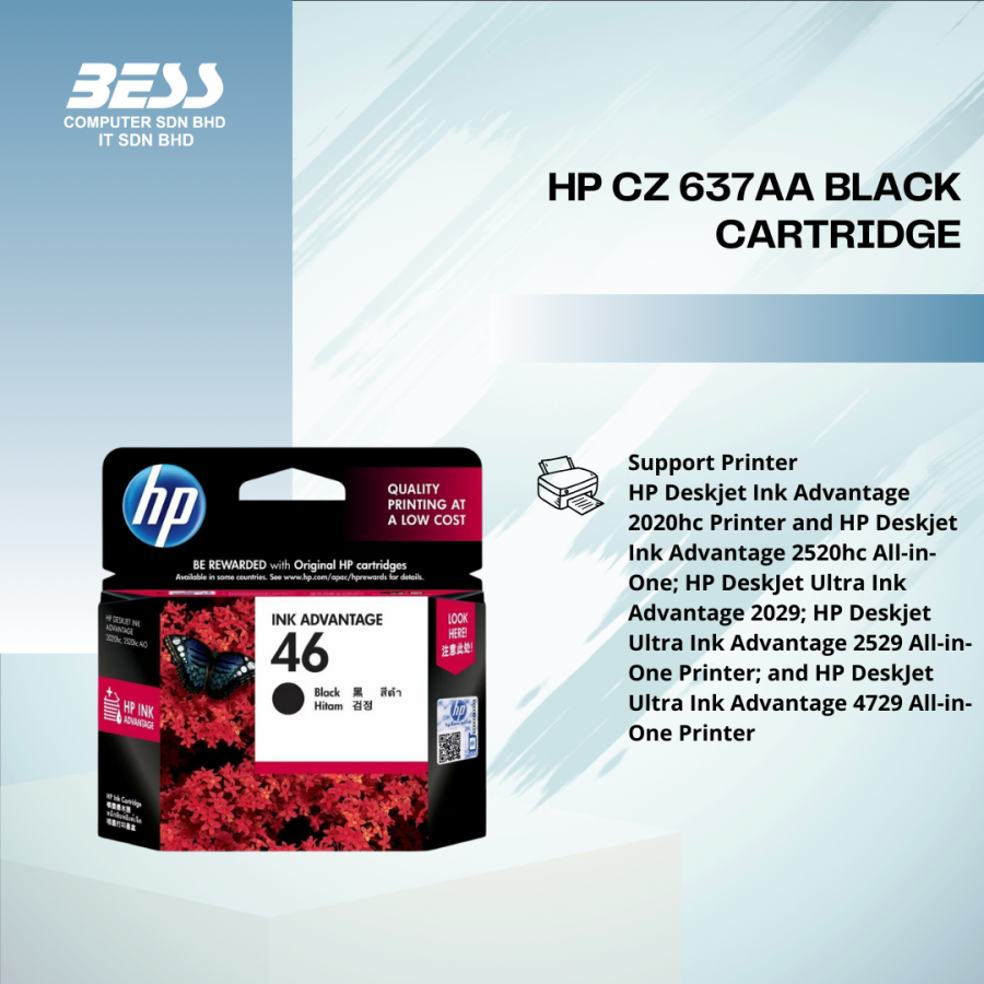 HP 46 BLACK/TRI-COLOR INK CARTRIDGE