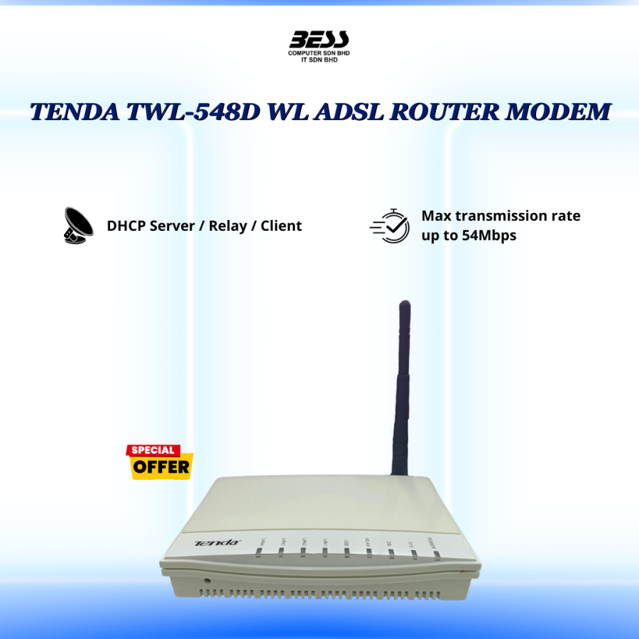 TENDA TWL-548D WL ADSL ROUTER MODEM