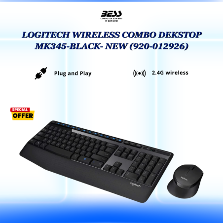 LOGITECH WIRELESS COMBO DEKSTOP MK345-BLACK