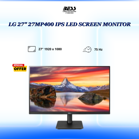 LG 27" 27MP400 IPS LED SCREEN MONITOR