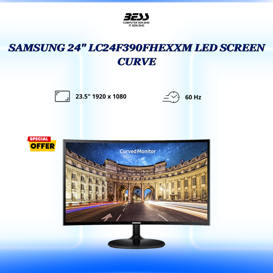 SAMSUNG 24" LC24F390FHEXXM LED SCREEN CURVE