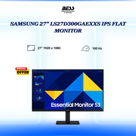 SAMSUNG 27" LS27D300GAEXXS IPS FLAT MONITOR