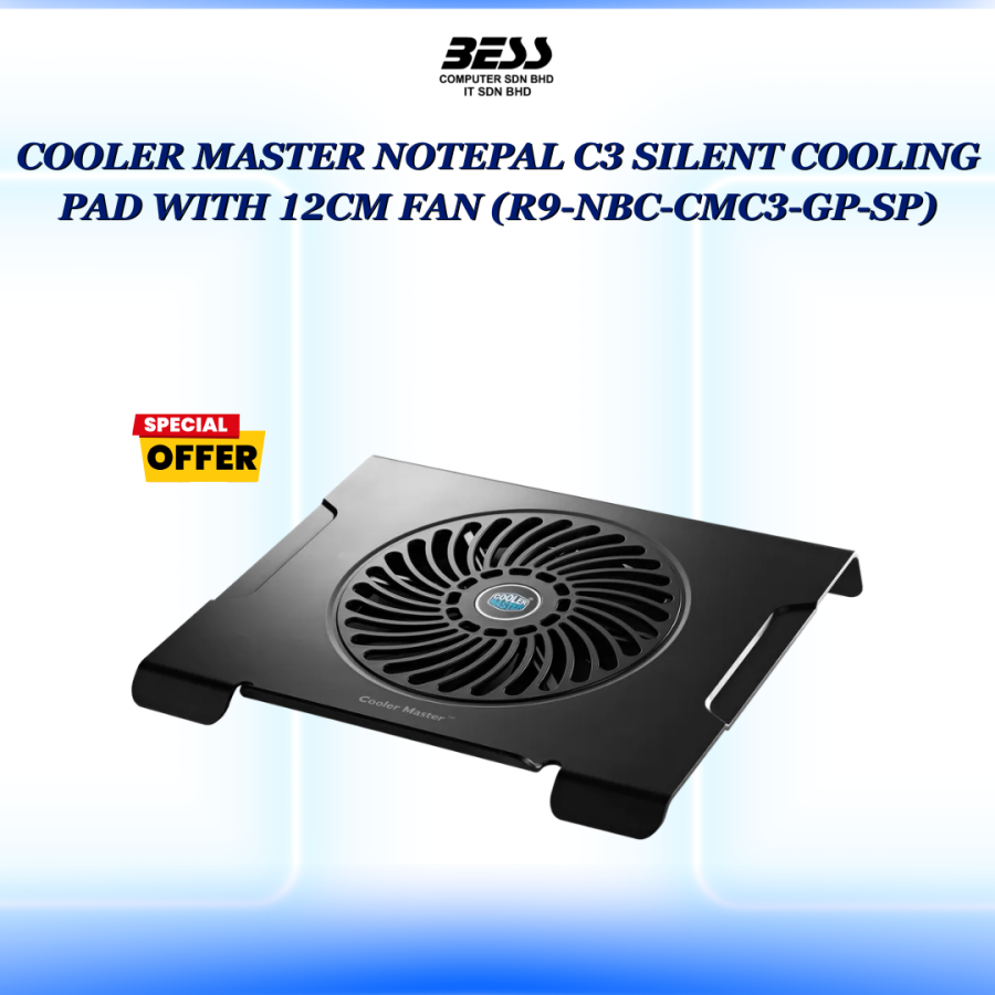 COOLER MASTER NOTEPAL C3 SILENT COOLING PAD WITH 12CM FAN