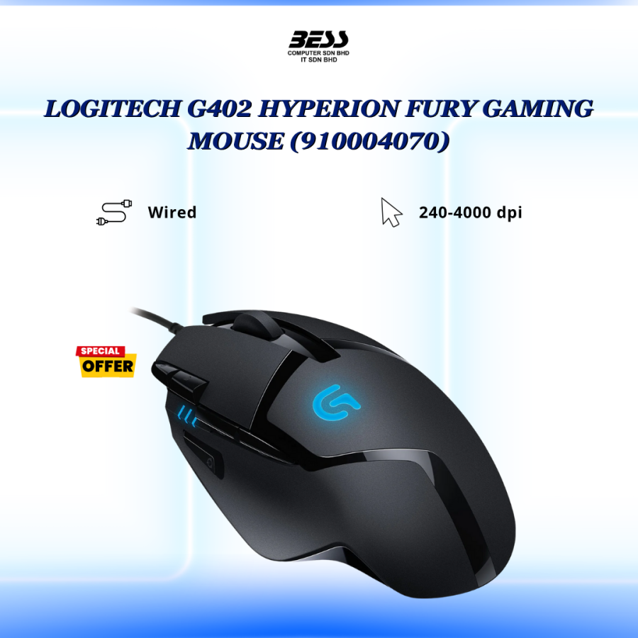 LOGITECH G402 HYPERION FURY GAMING MOUSE