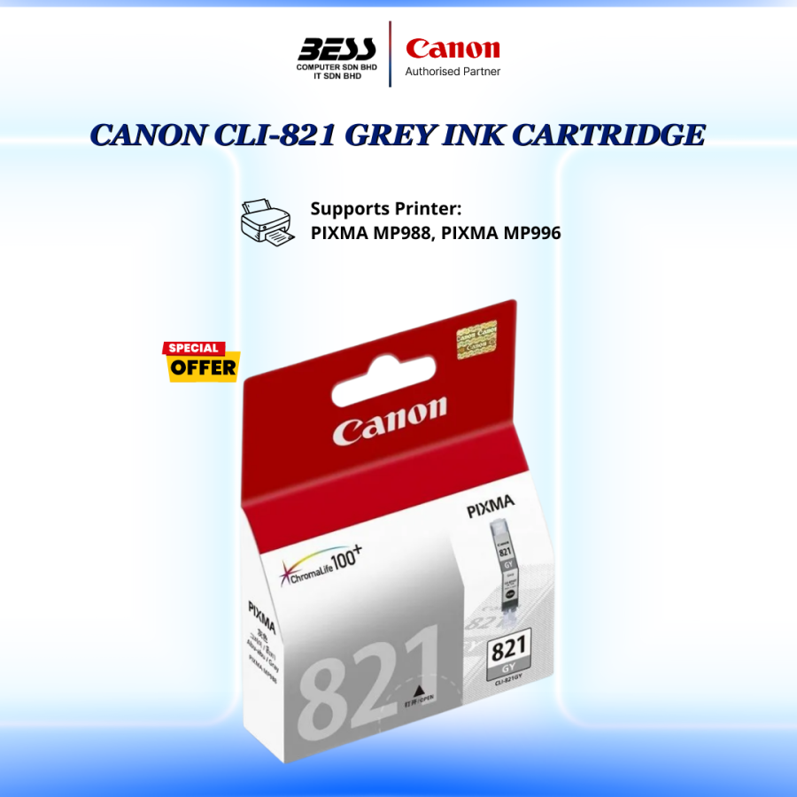 CANON CLI-821 (BK/C/M/Y/GY) CARTRIDGE