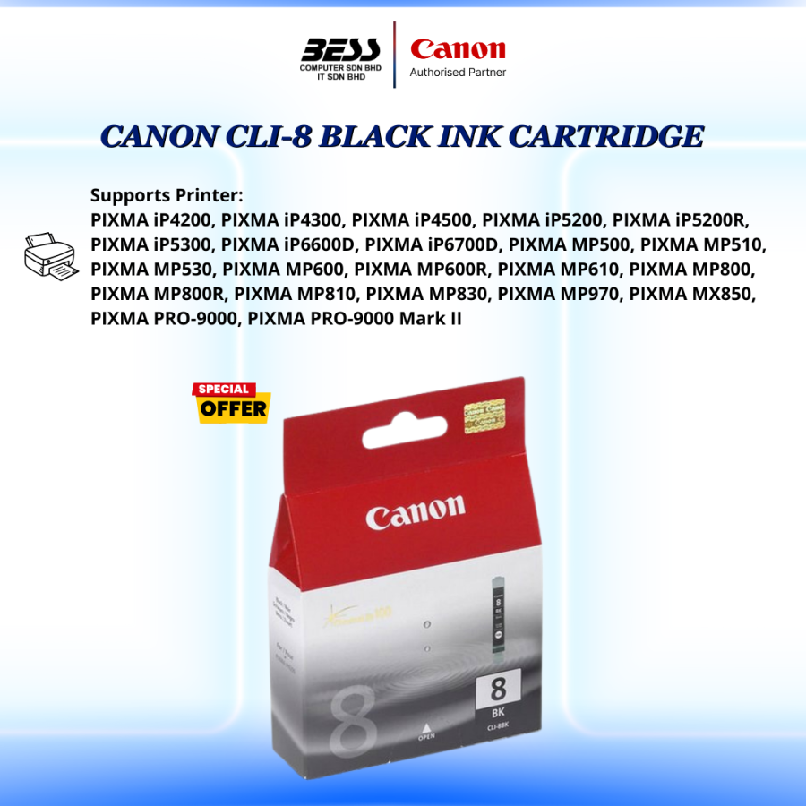 CANON CLI-8 (BK/C/M/Y/PC/PM/R/G) CARTRIDGE
