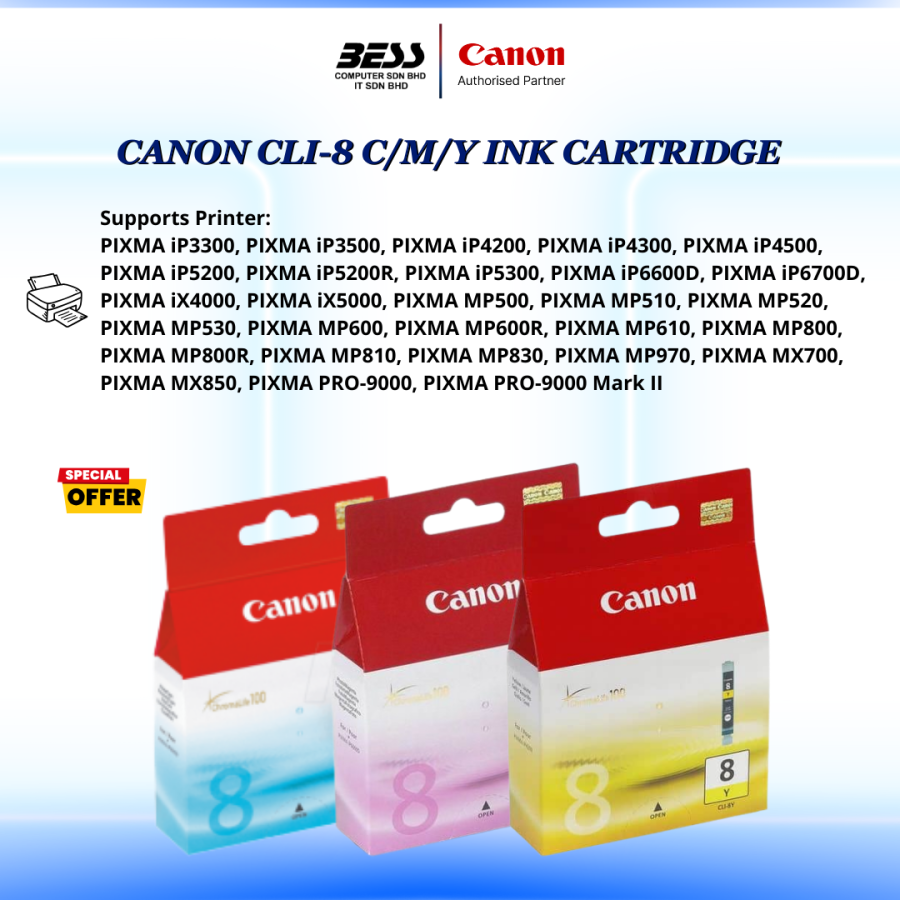 CANON CLI-8 (BK/C/M/Y/PC/PM/R/G) CARTRIDGE