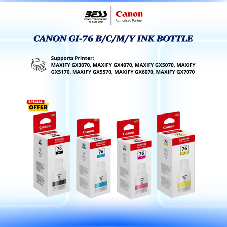 CANON GI-76 (BK/C/M/Y) CARTRIDGE