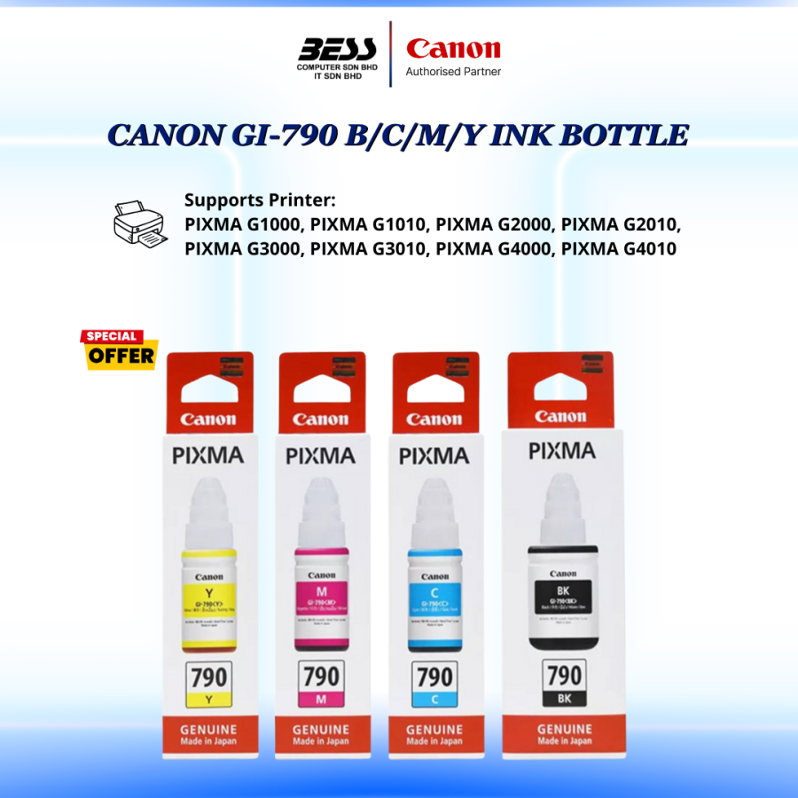 CANON GI-790 (BK/C/M/Y) CARTRIDGE