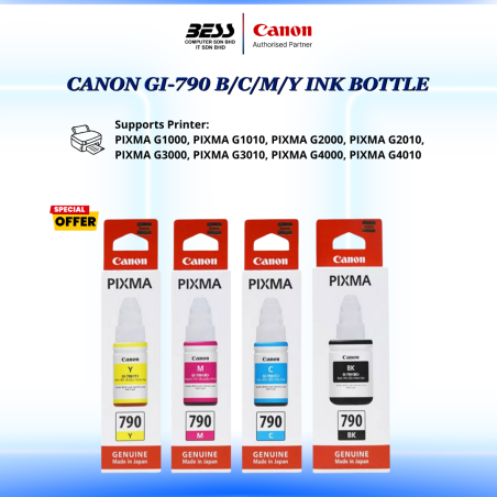 CANON GI-790 (BK/C/M/Y) CARTRIDGE
