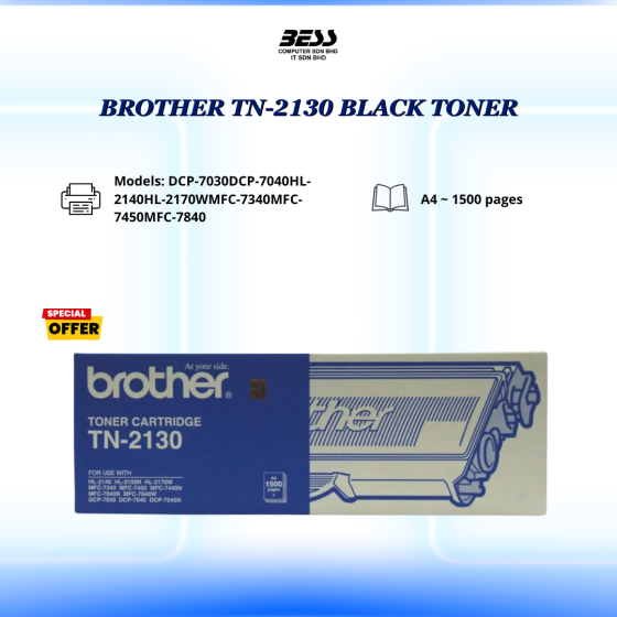 BROTHER TN-2130 BLACK TONER