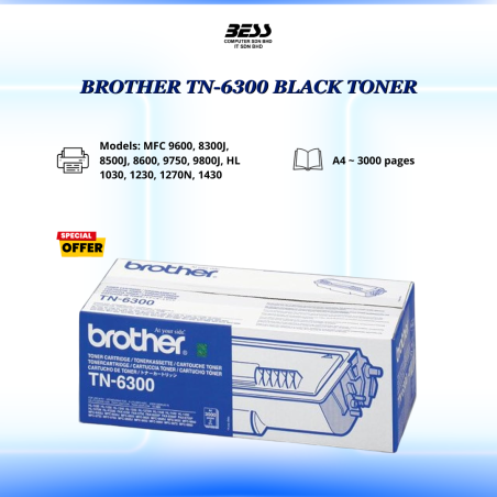 BROTHER TN-6300 BLACK TONER