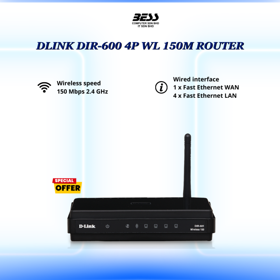 DLINK DIR-600 4P WL 150M ROUTER
