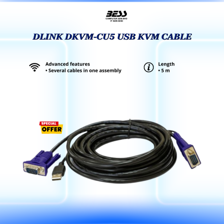 DLINK DKVM-CU5 USB KVM CABLE