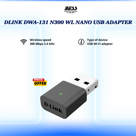 DLINK DWA-131 N300 WL NANO USB ADAPTER