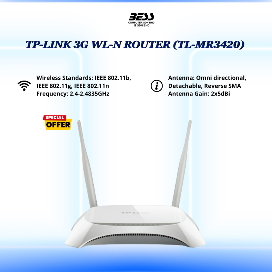 TP-LINK 3G WL-N ROUTER (TL-MR3420)