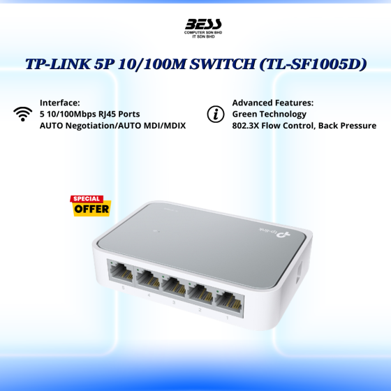 TP-LINK 5P 10/100M SWITCH (TL-SF1005D)