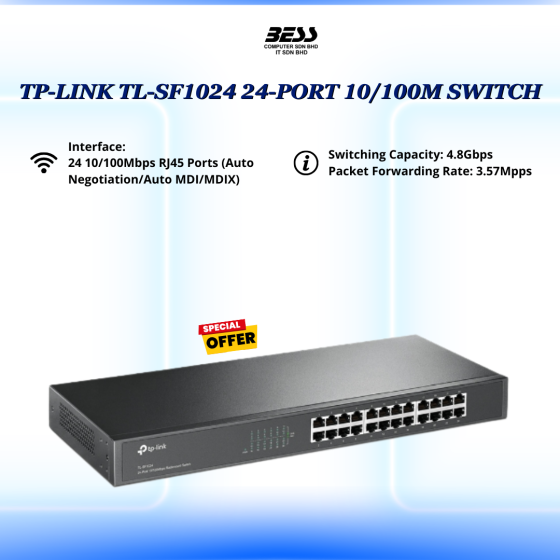TP-LINK TL-SF1024 24-PORT 10/100M SWITCH