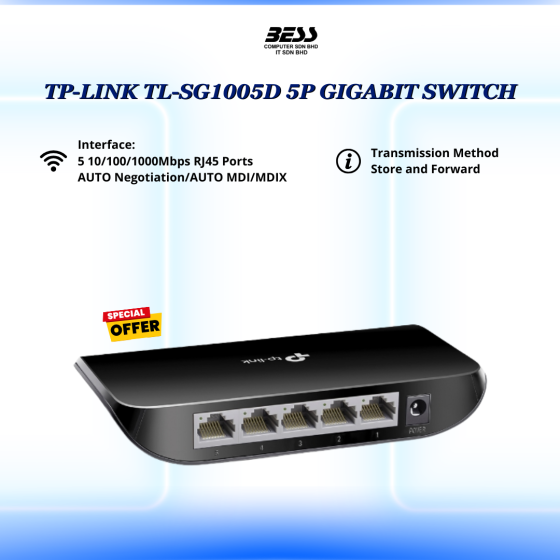 TP-LINK TL-SG1005D 5P GIGABIT SWITCH