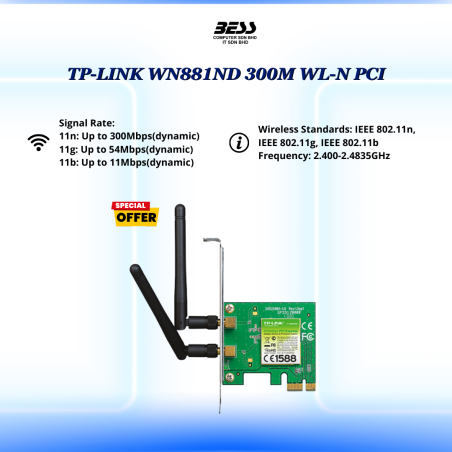TP-LINK WN881ND 300M WL-N PCI