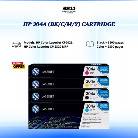 HP 304A (BK/C/M/Y) CARTRIDGE
