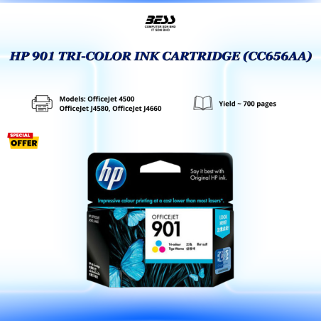 HP 901 TRI-COLOR INK CARTRIDGE (CC656AA)