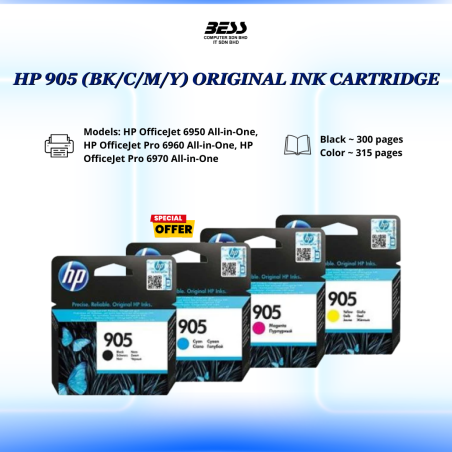 HP 905 (B/C/M/Y) INK CARTRIDGE