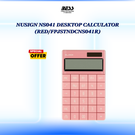 NUSIGN NS041 DESKTOP CALCULATOR (RED/FPJSTNDCNS041R)