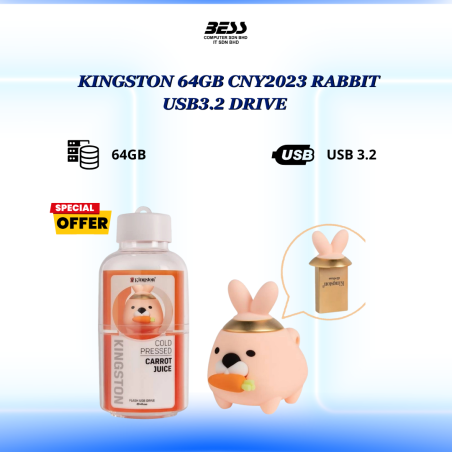 KINGSTON 64GB CNY2023 RABBIT USB3.2 DRIVE