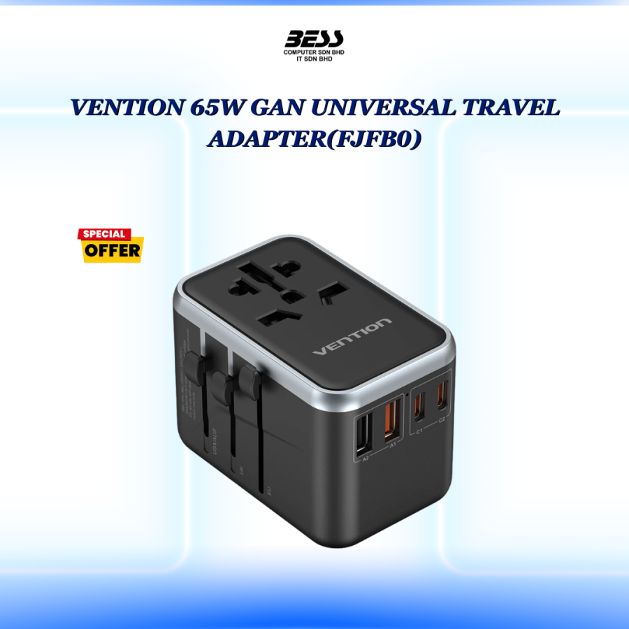 VENTION 65W GAN UNIVERSAL TRAVEL ADAPTER(FJFB0)