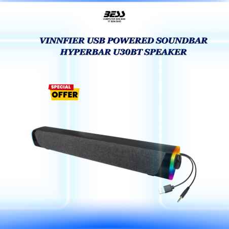 VINNFIER USB POWERED SOUNDBAR HYPERBAR U30BT SPEAKER