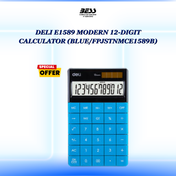 DELI E1589 MODERN 12-DIGIT CALCULATOR