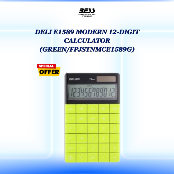 DELI E1589 MODERN 12-DIGIT CALCULATOR