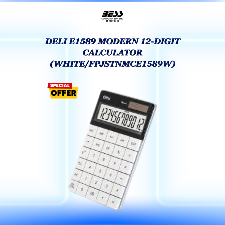 DELI E1589 MODERN 12-DIGIT CALCULATOR