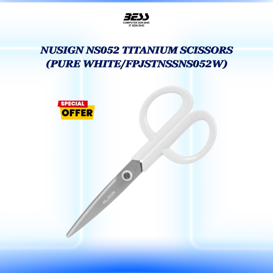 NUSIGN NS052 TITANIUM SCISSORS (PURE WHITE/FPJSTNSSNS052W)