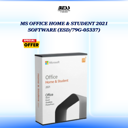 MS OFFICE HOME & STUDENT 2021 SOFTWARE (ESD/79G-05337)