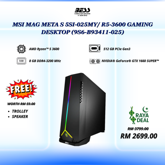 MSI MAG META 5SI-025MY/ RYZEN5-3600 GAMING DESKTOP
