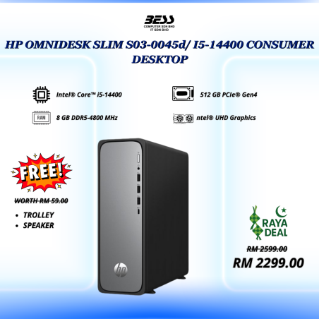 HP OMNIDESK SLIM S03-0045d/ I5-14400 CONSUMER DESKTOP