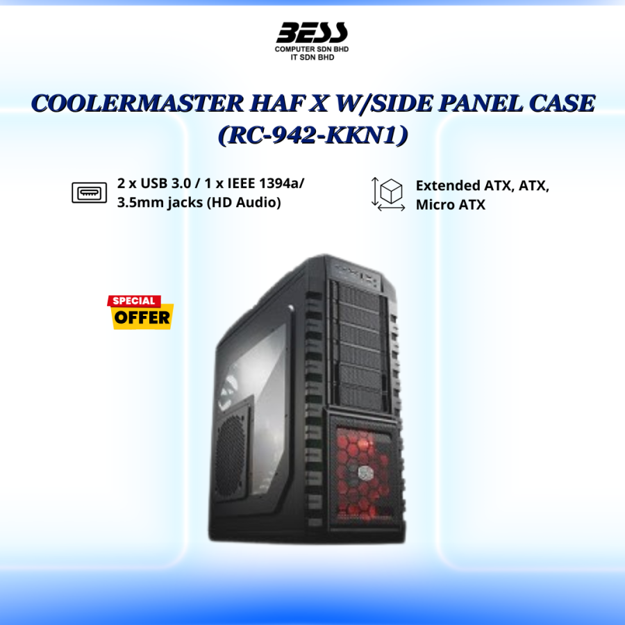 COOLERMASTER HAF X W/SIDE PANEL CASE