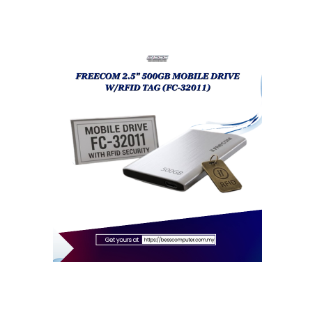 FREECOM 2.5" 500GB MOBILE DRIVE W/RFID TAG (FC-32011)