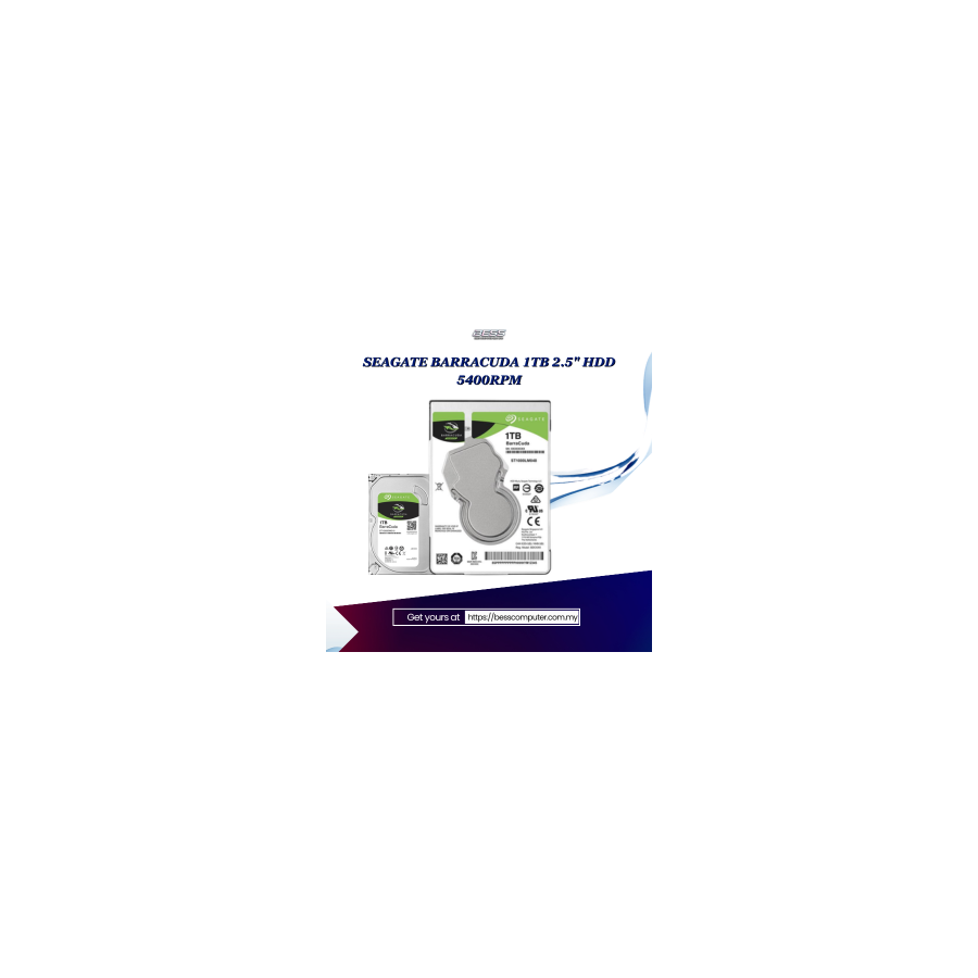 SEAGATE BARRACUDA 1TB  2.5" HDD 5400RPM