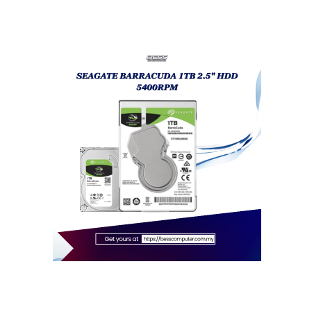 SEAGATE BARRACUDA 1TB  2.5" HDD 5400RPM
