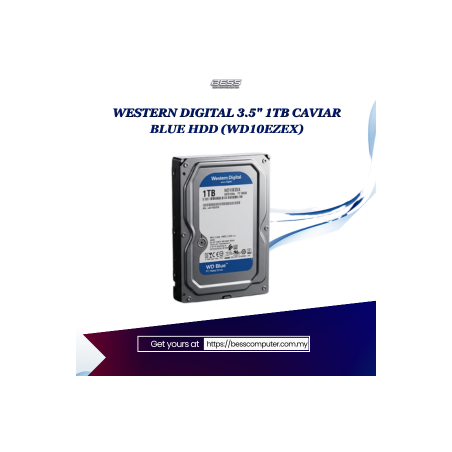 WESTERN DIGITAL 3.5" 1TB CAVIAR BLUE HDD (WD10EZEX)