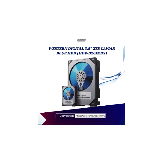 WESTERN DIGITAL 3.5" 2TB CAVIAR BLUE HDD (HDWD20EZBX)