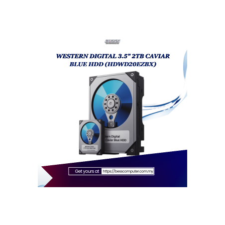 WESTERN DIGITAL 3.5" 2TB CAVIAR BLUE HDD (HDWD20EZBX)